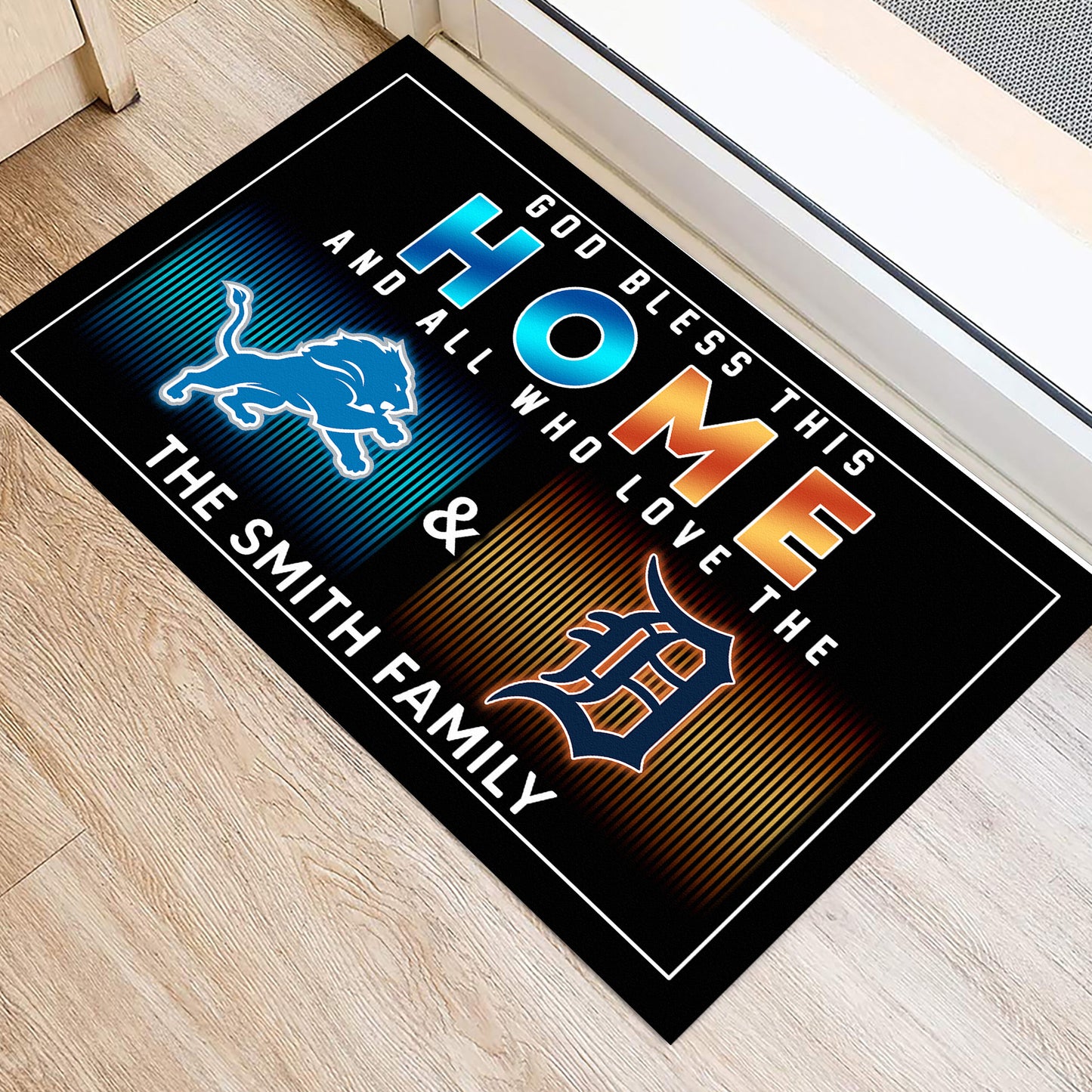 God Bless This Home Customized Doormat - Anti Slip Indoor Doormat