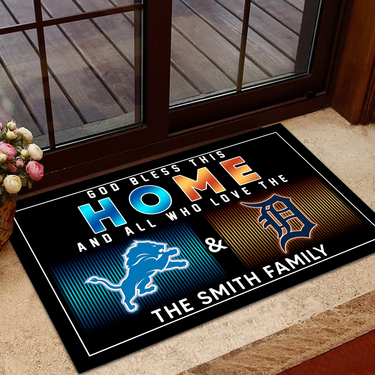 God Bless This Home Customized Doormat - Anti Slip Indoor Doormat