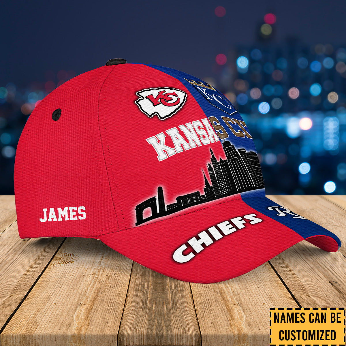 Kansas City Skyline Team Classic Cap - Customized Classic Cap - KCC KCR