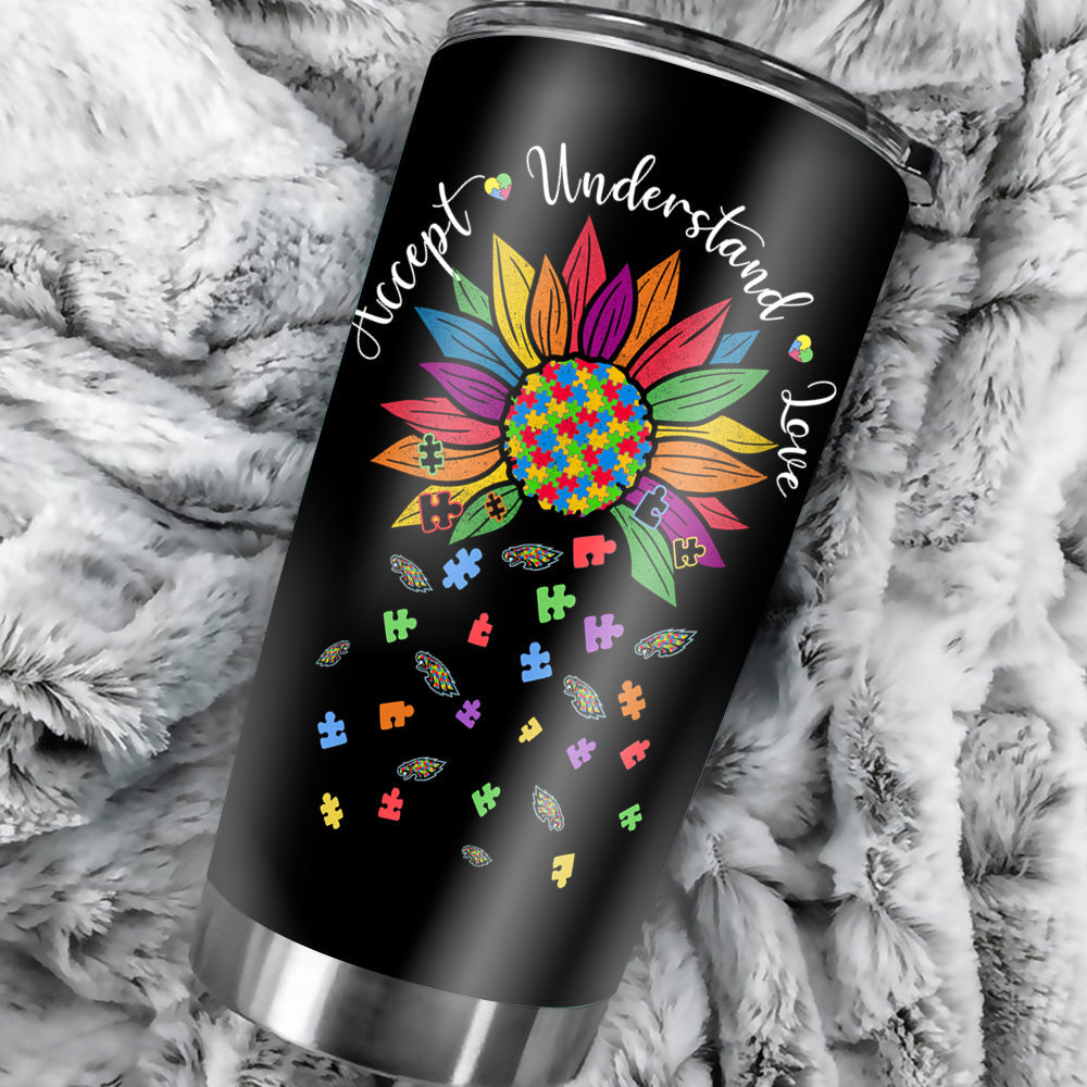 Accept Understand Love Stainless Steel Tumbler - PLDPAEG