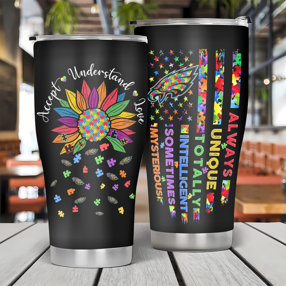 Accept Understand Love Stainless Steel Tumbler - PLDPAEG