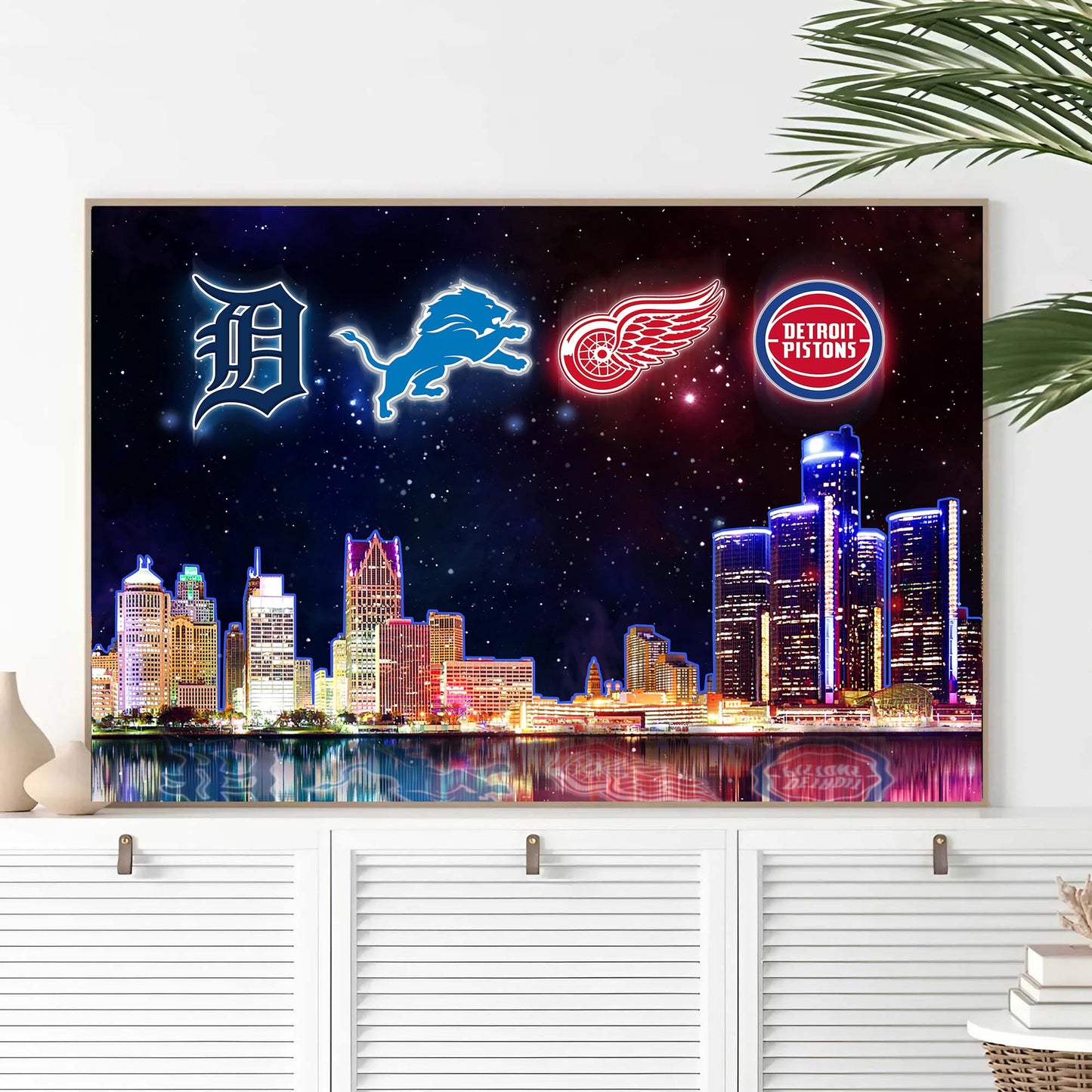 Detroit Skyline Unframed Poster, Wall Art