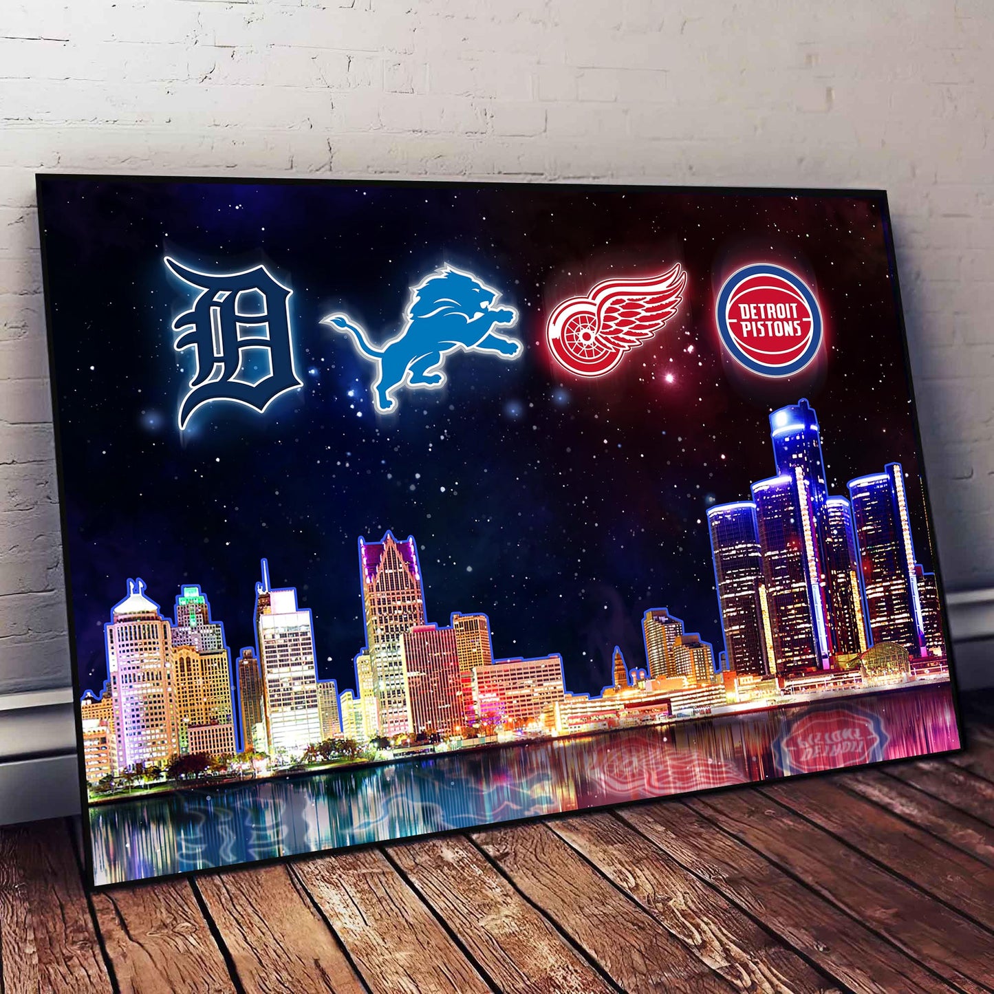 Detroit Skyline Unframed Poster, Wall Art