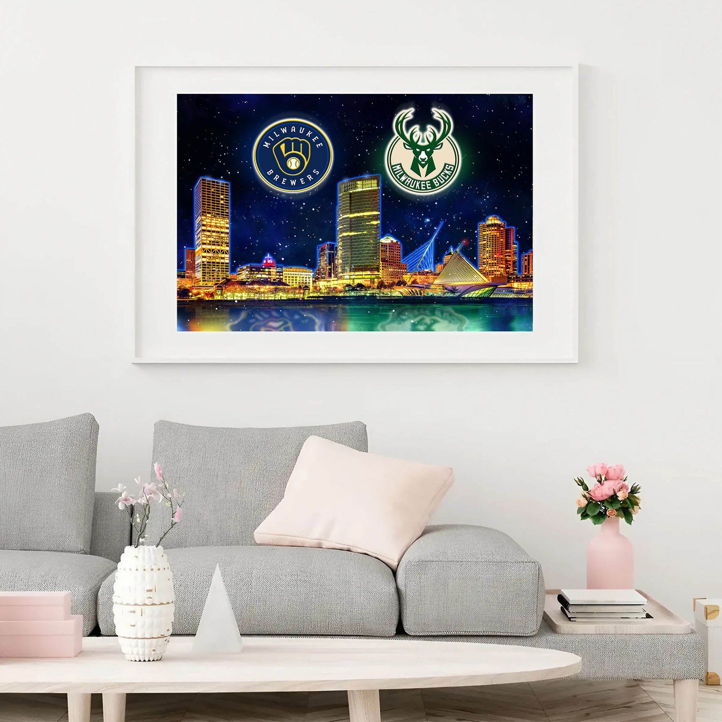 Milwaukee Skyline Unframed Poster, Wall Art