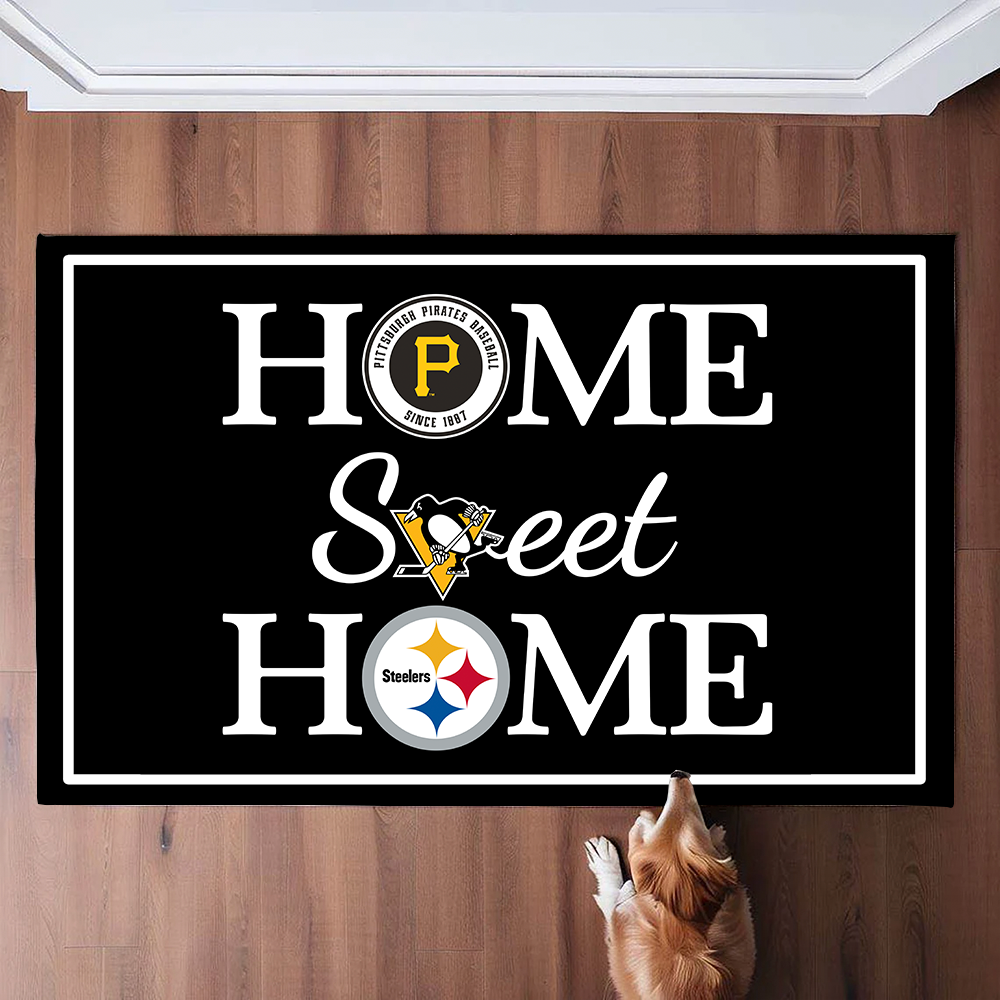 Home Sweet Home - Pittsburgh S, Pittsburgh PG, Pittsburgh PR - Anti Slip Indoor Doormat