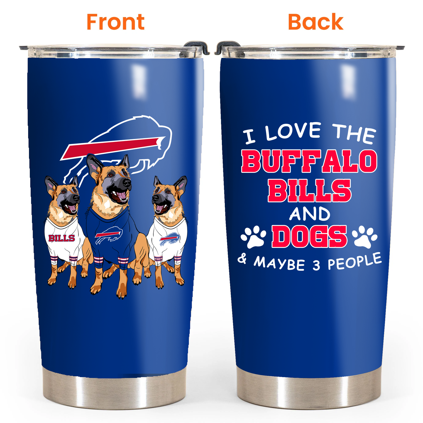 I Love The Buffalo Football And German Shepherd