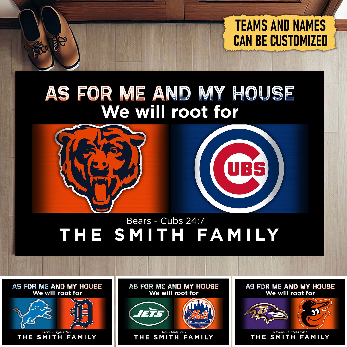 As For Me And My House Customized Doormat - Anti Slip Indoor Doormat