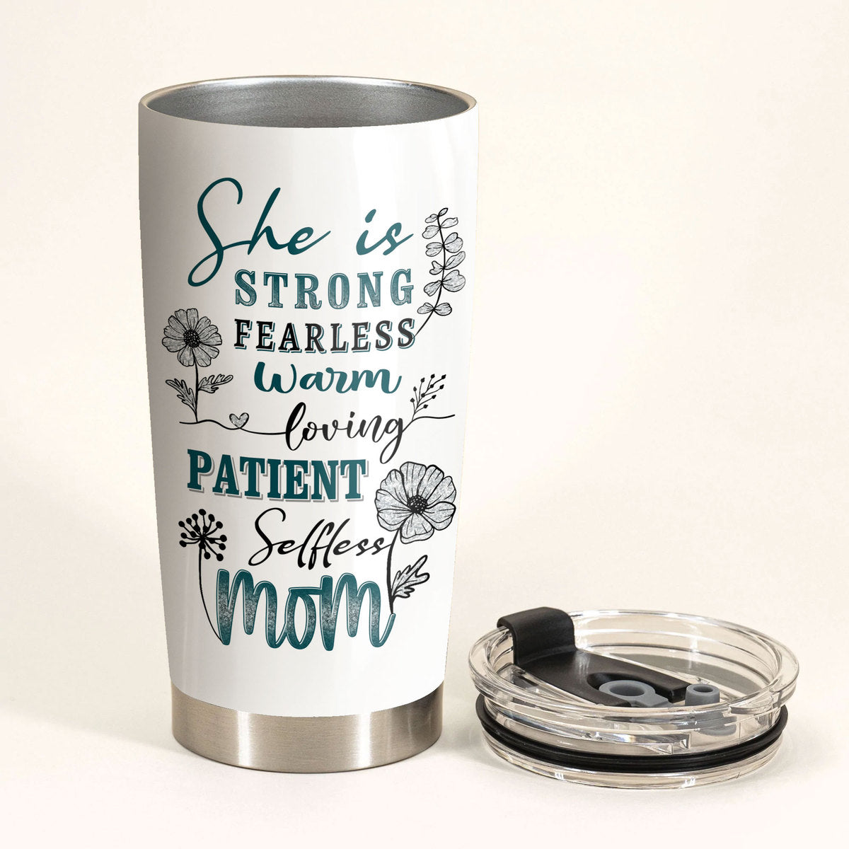 She Is Strong Mom Tumbler - Best Gift For Mother's Day, Philadelphia Football