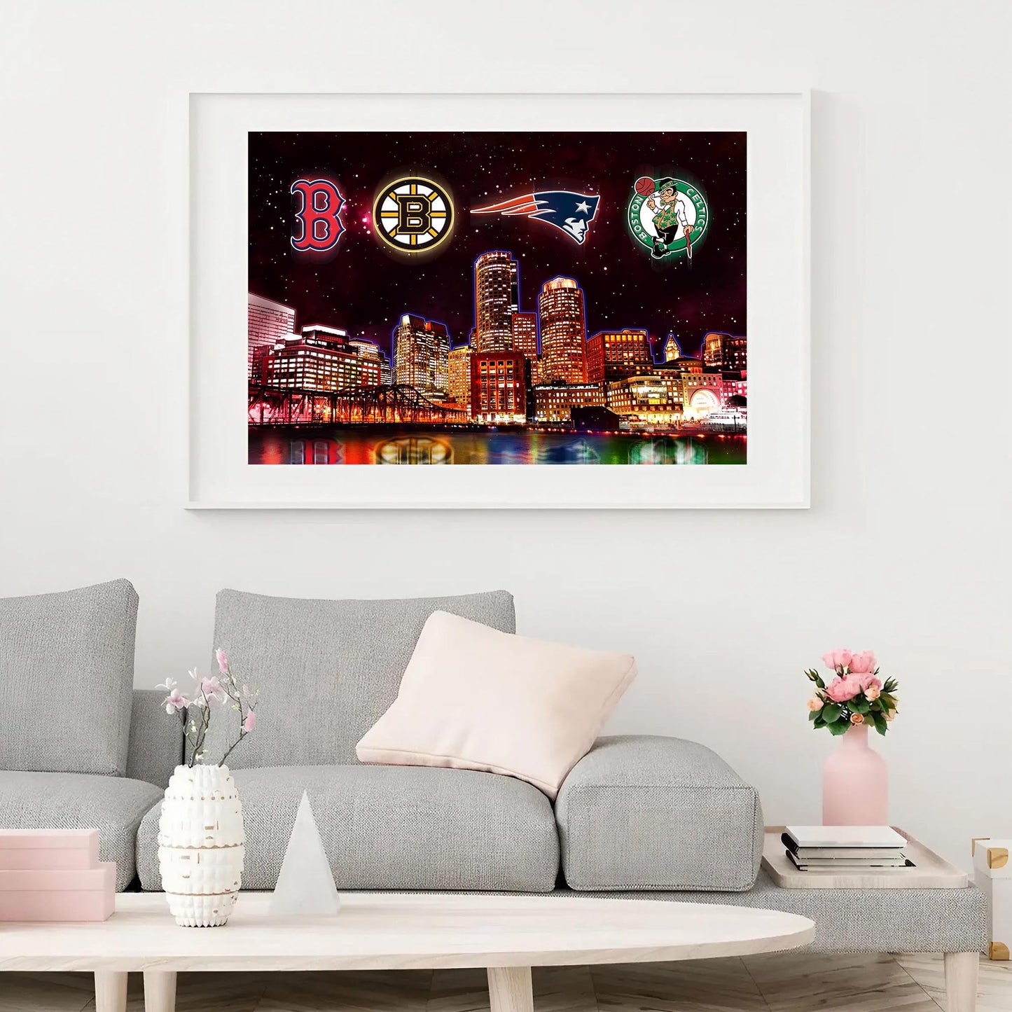 Boston Skyline Unframed Poster, Wall Art