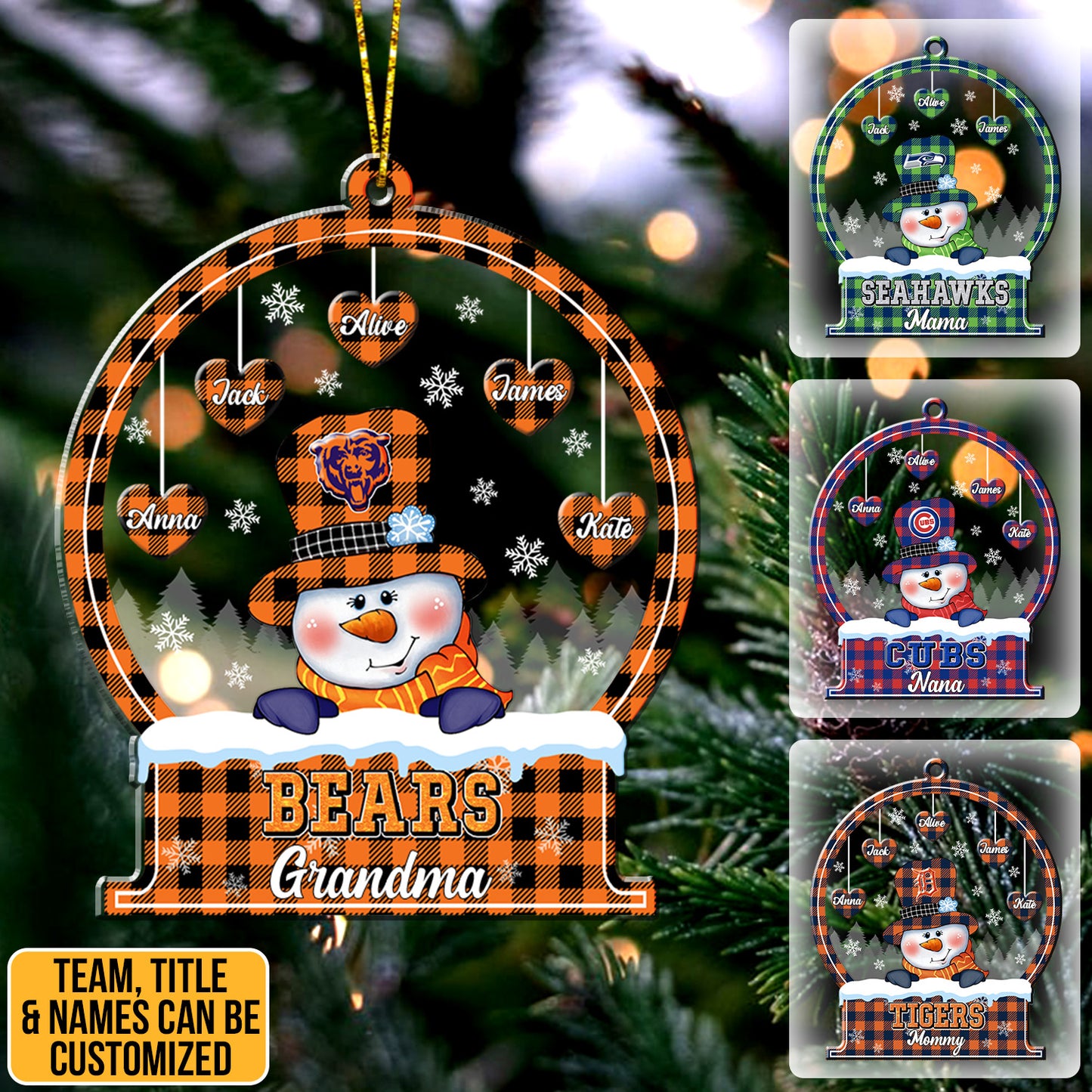 Grandma's Treasure Acrylic Ornament - Customized Acrylic Ornament