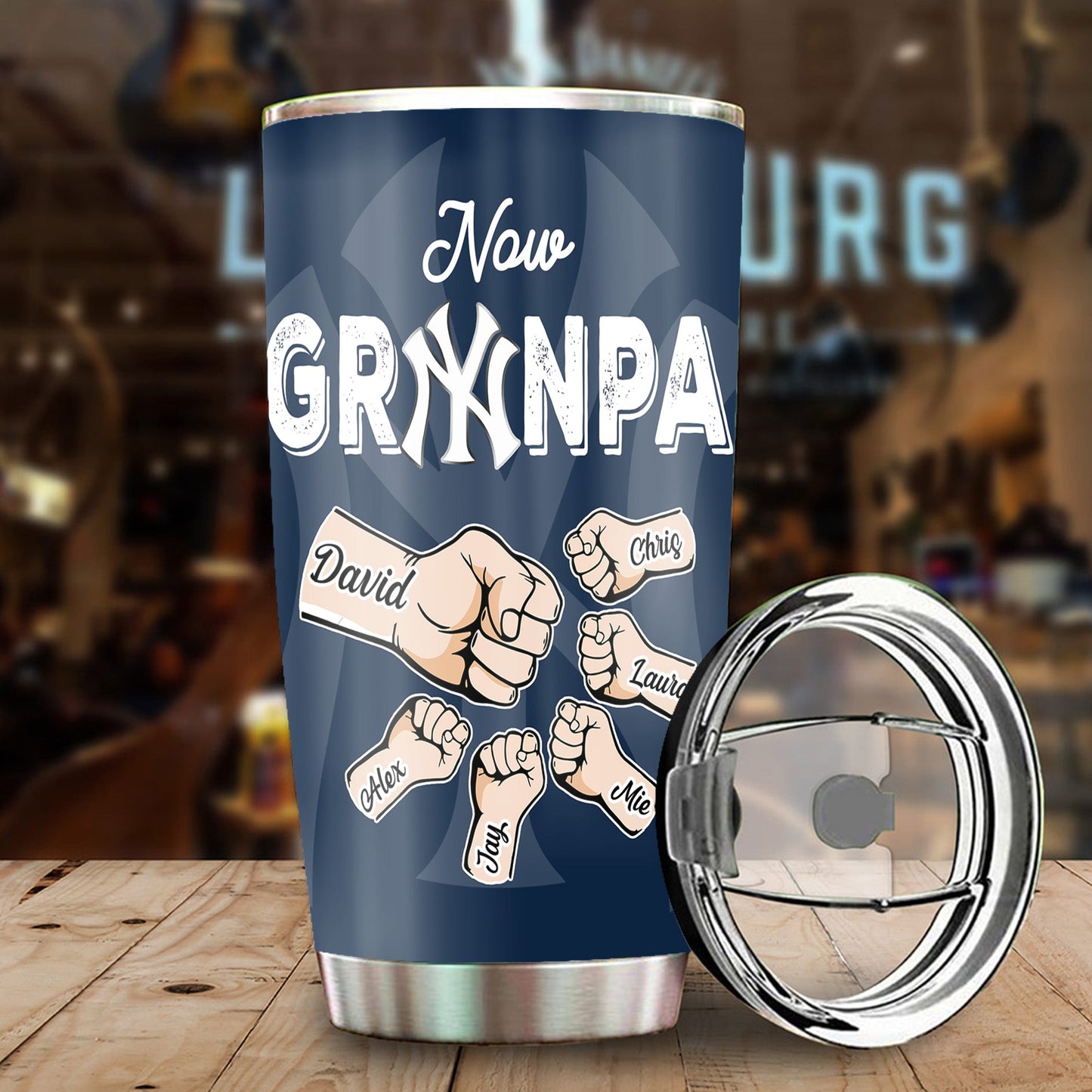 First Dad Now Grandpa Stainless Steel Tumbler - NYYK