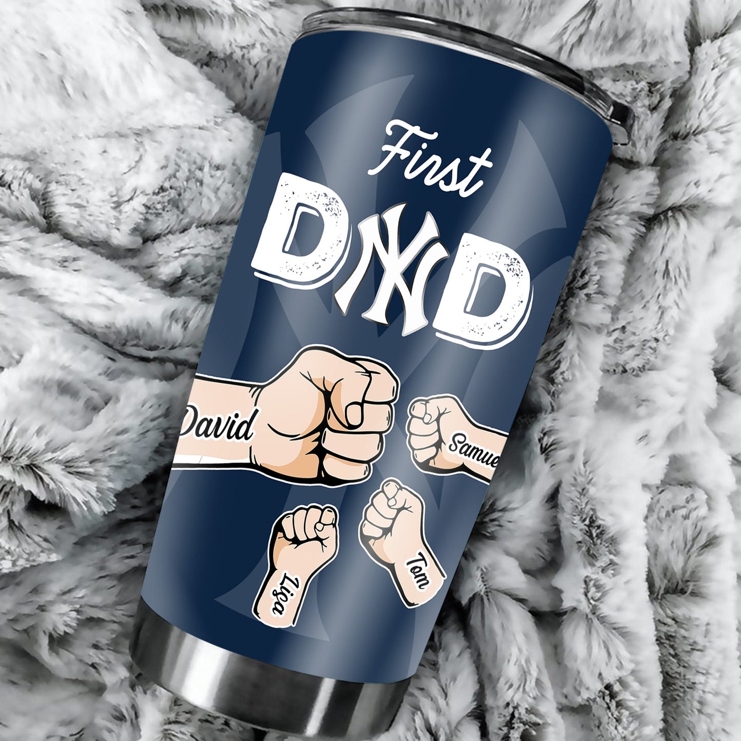First Dad Now Grandpa Stainless Steel Tumbler - NYYK