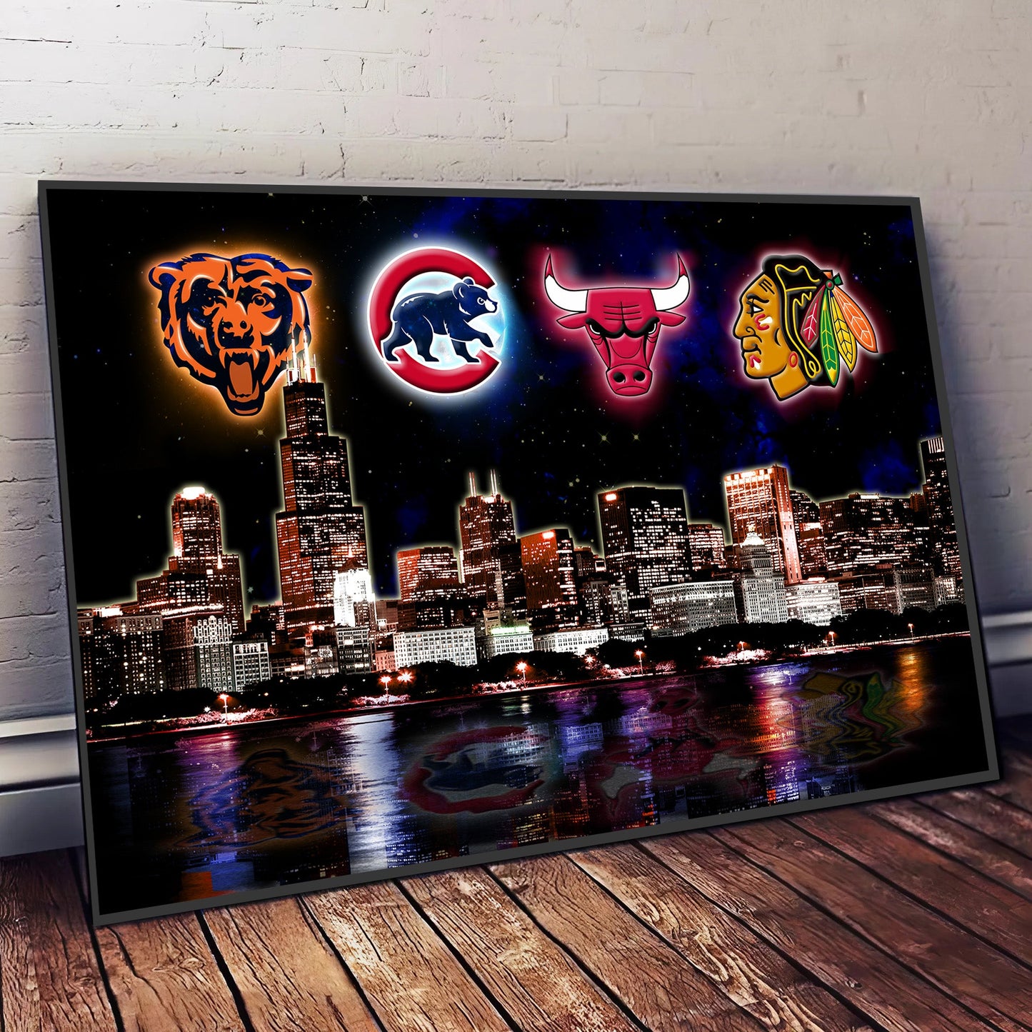 Chicago Skyline Unframed Poster, Wall Art (ver2)