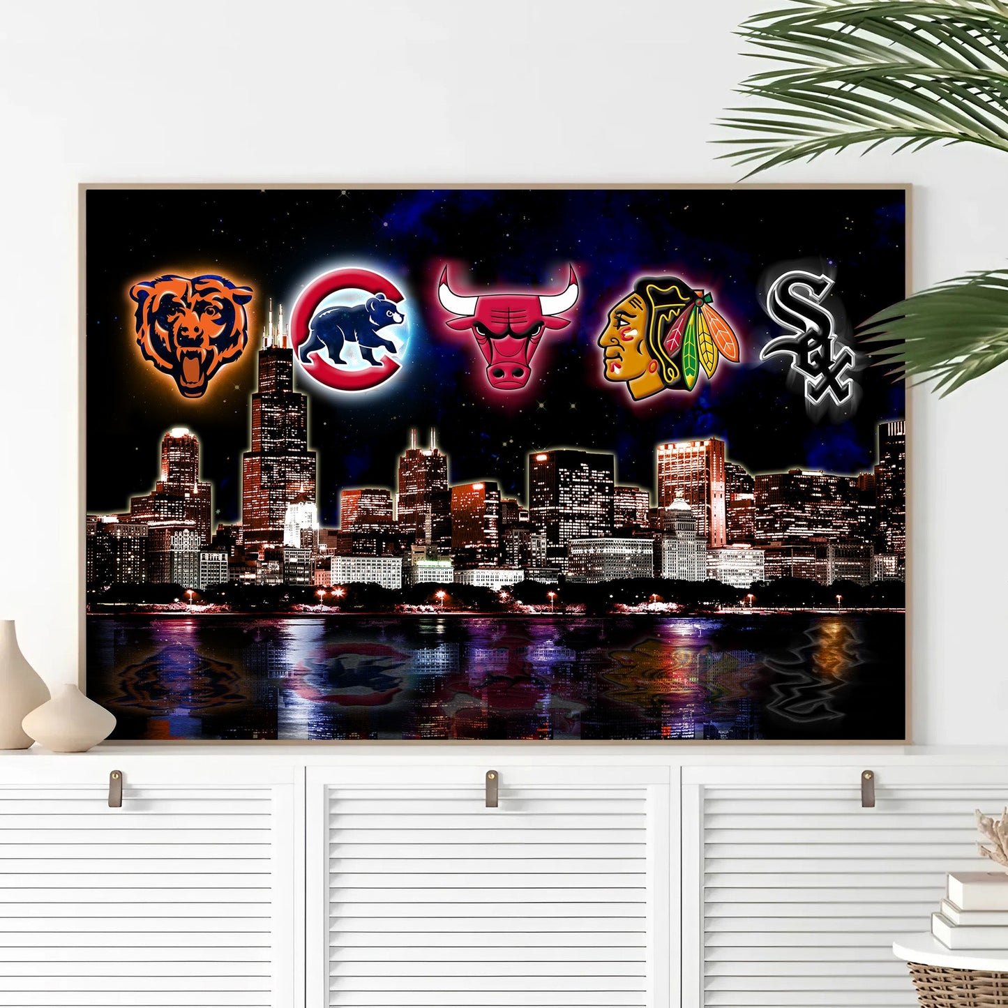 Chicago Skyline Unframed Poster, Wall Art (ver3)