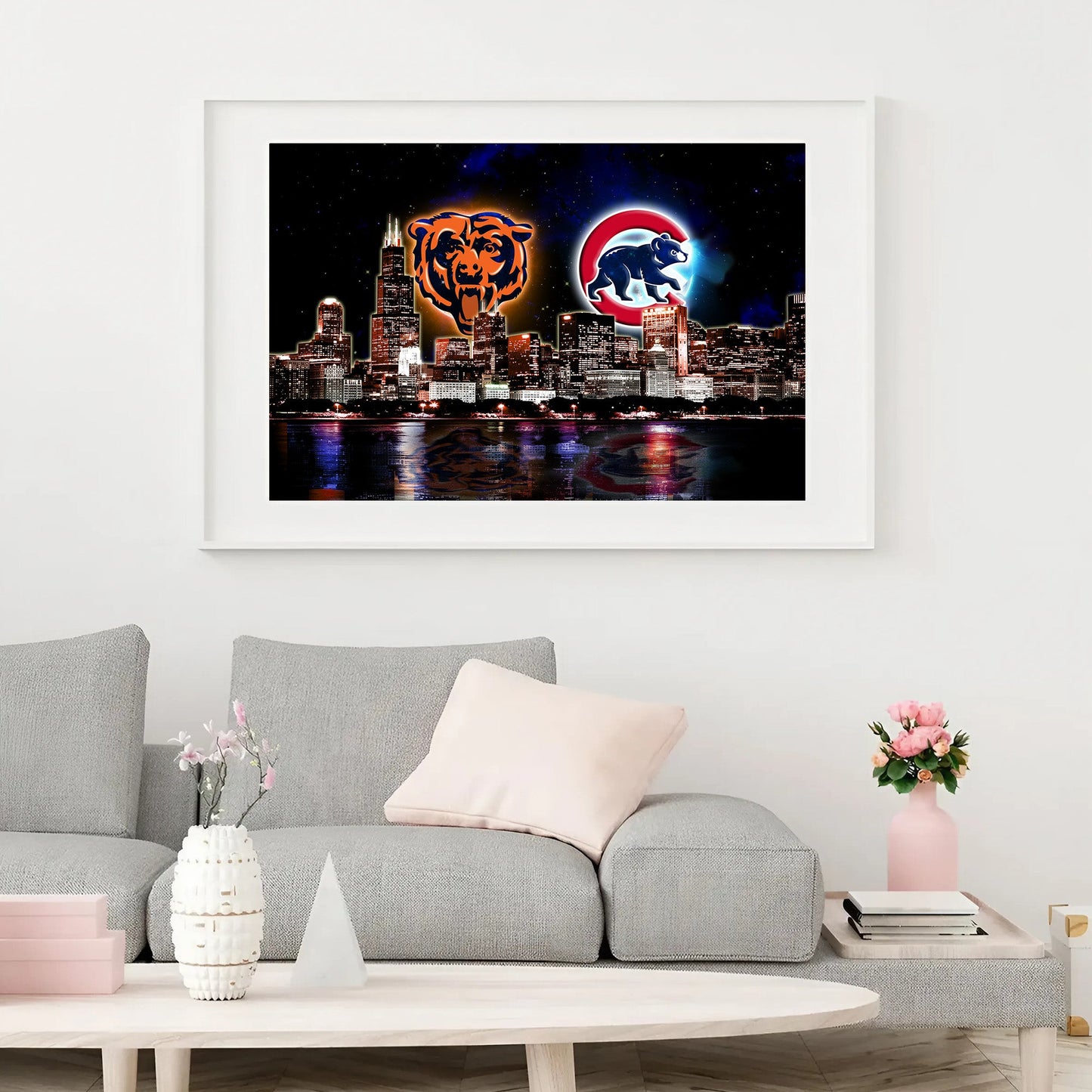 Chicago Skyline Unframed Poster, Wall Art