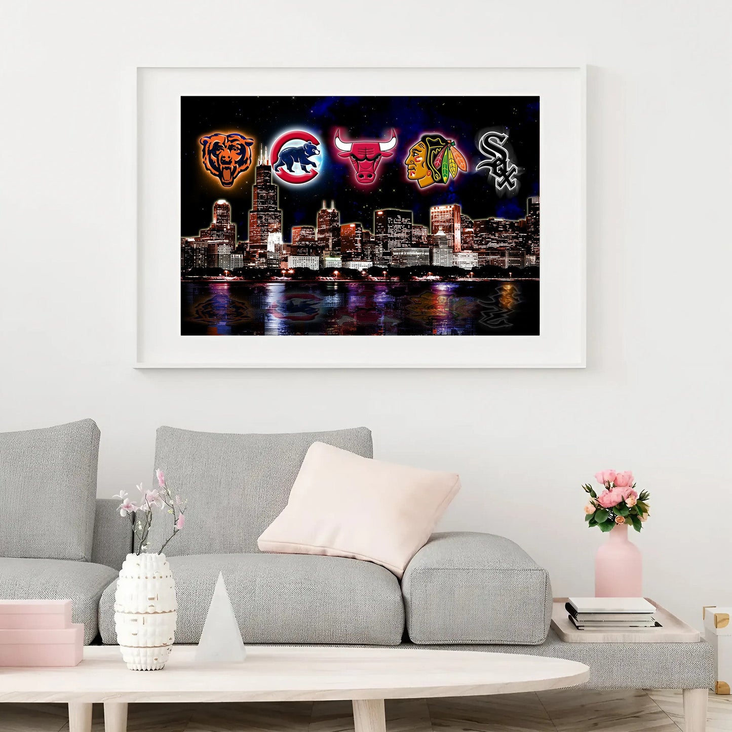 Chicago Skyline Unframed Poster, Wall Art (ver3)