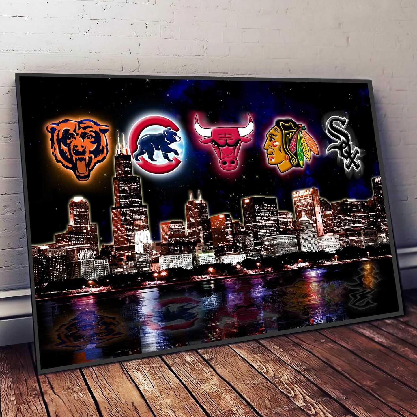 Chicago Skyline Unframed Poster, Wall Art (ver3)