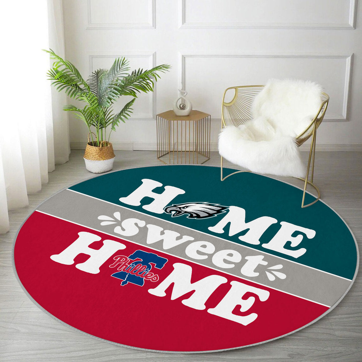 Home Sweet Home Rug - Round Rug - PLDPA