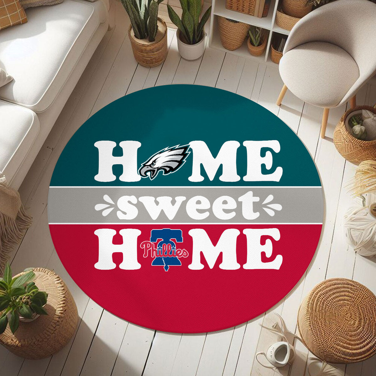 Home Sweet Home Rug - Round Rug - PLDPA
