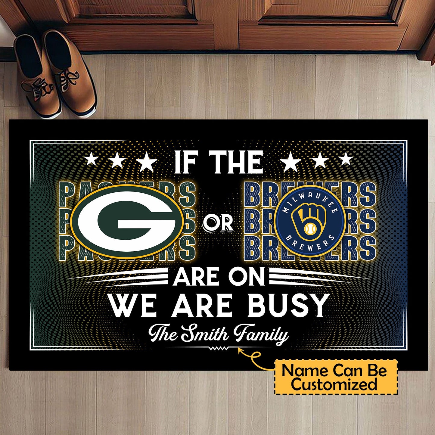 If Teams Are On We Are Busy - Customized Doormat - Anti Slip Indoor Doormat - MWKBR, GBP