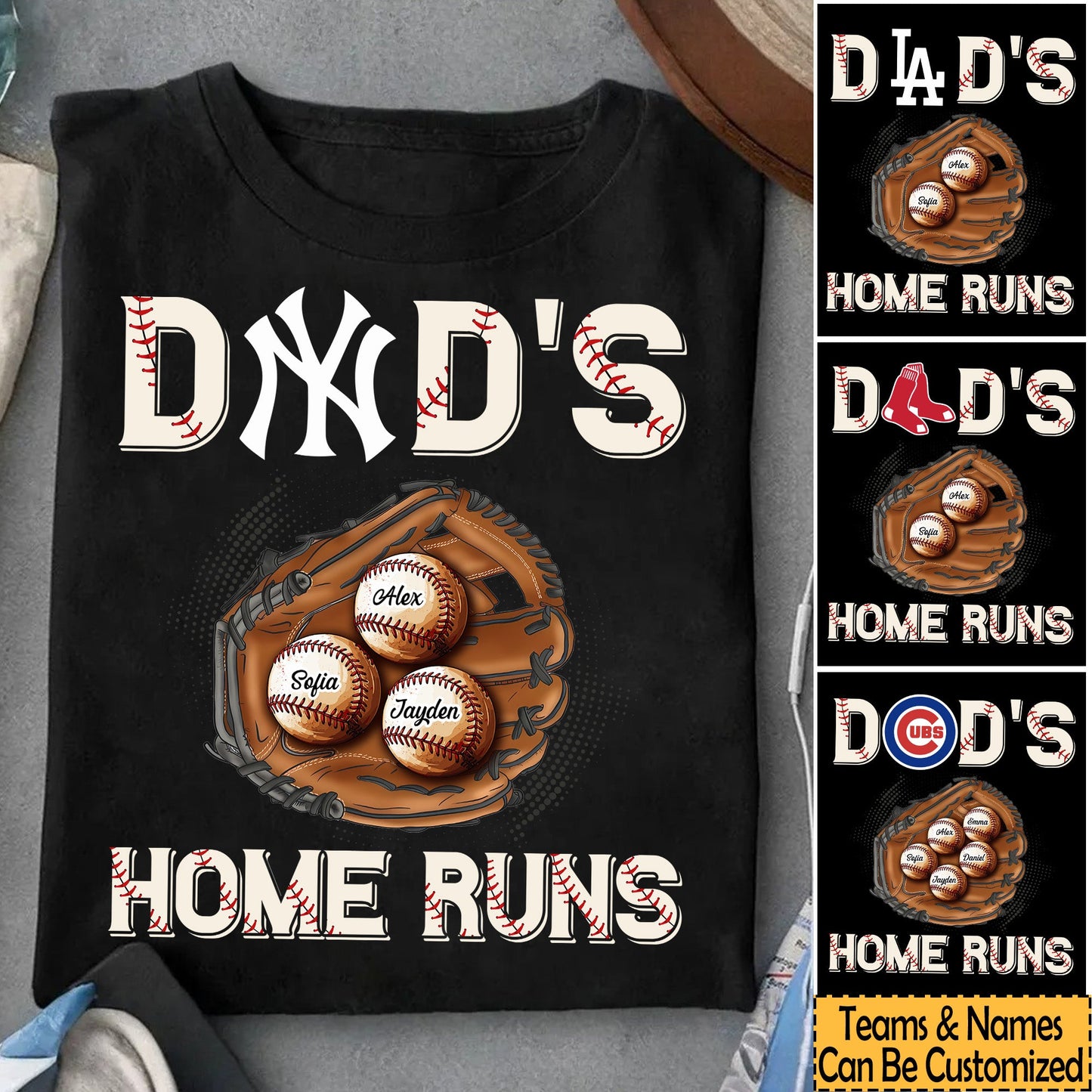 DAD'S Home Runs Shirt - Customized Shirt - Perfect Gift For Father's Day