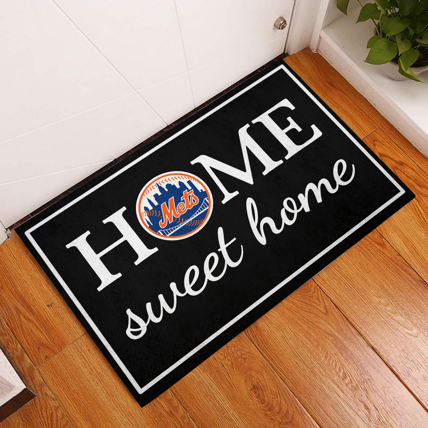 Home Sweet Home - New York M Baseball - Anti Slip Indoor Doormat