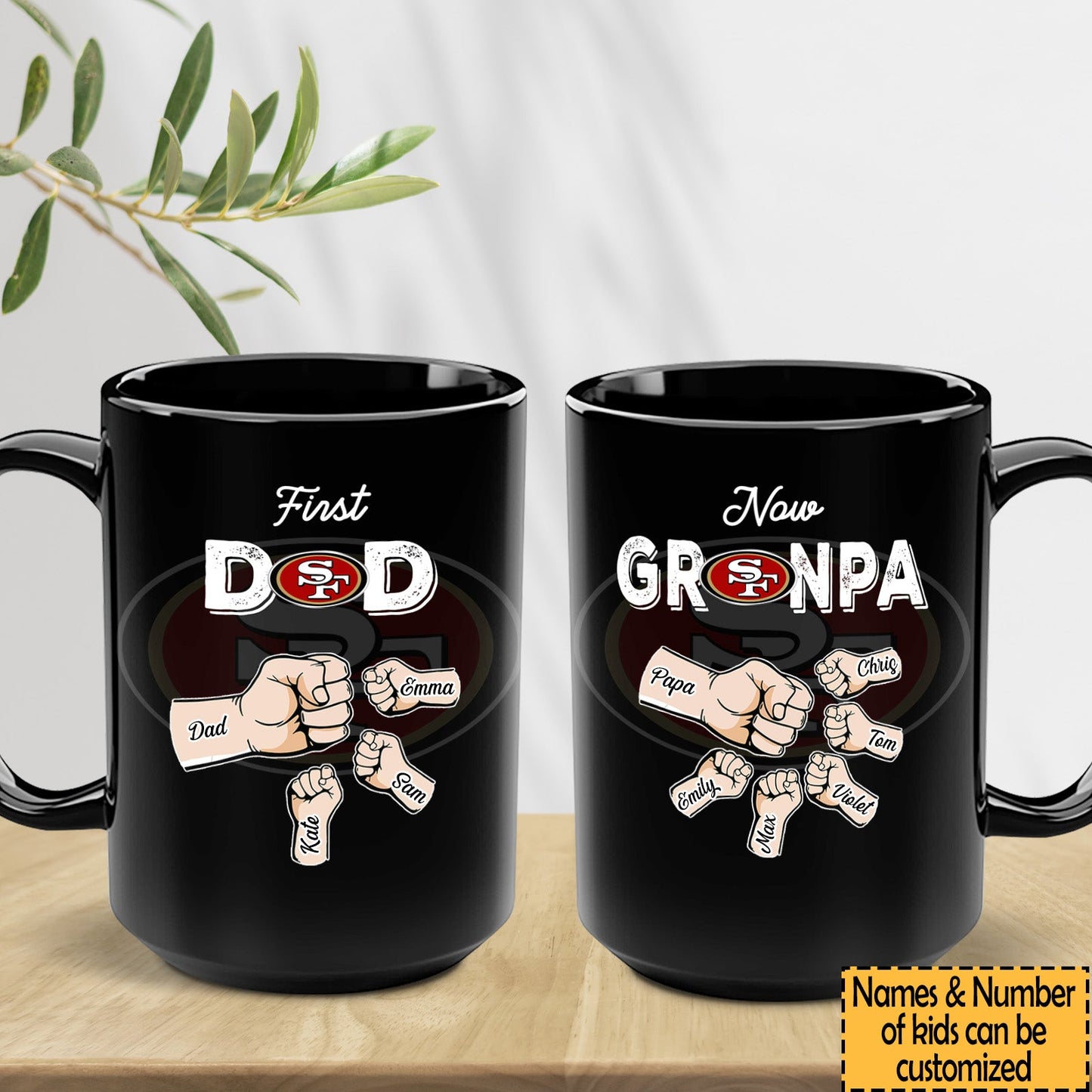 First Dad Now Grandpa - Customized Ceramic Mugs - Perfect Gift for Father's Day - SFNN