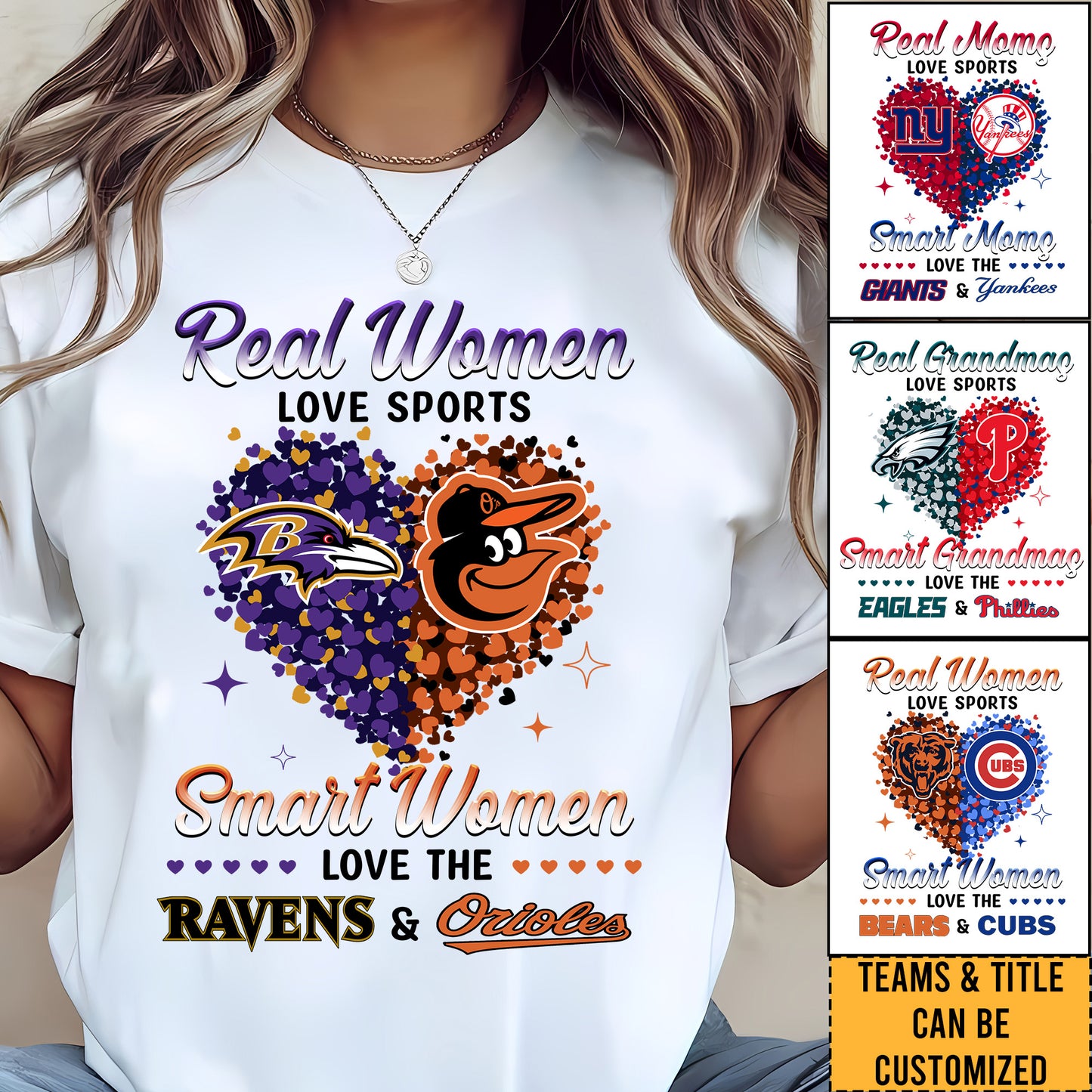 Smart Women Love Her Teams Shirt - Customized Shirt