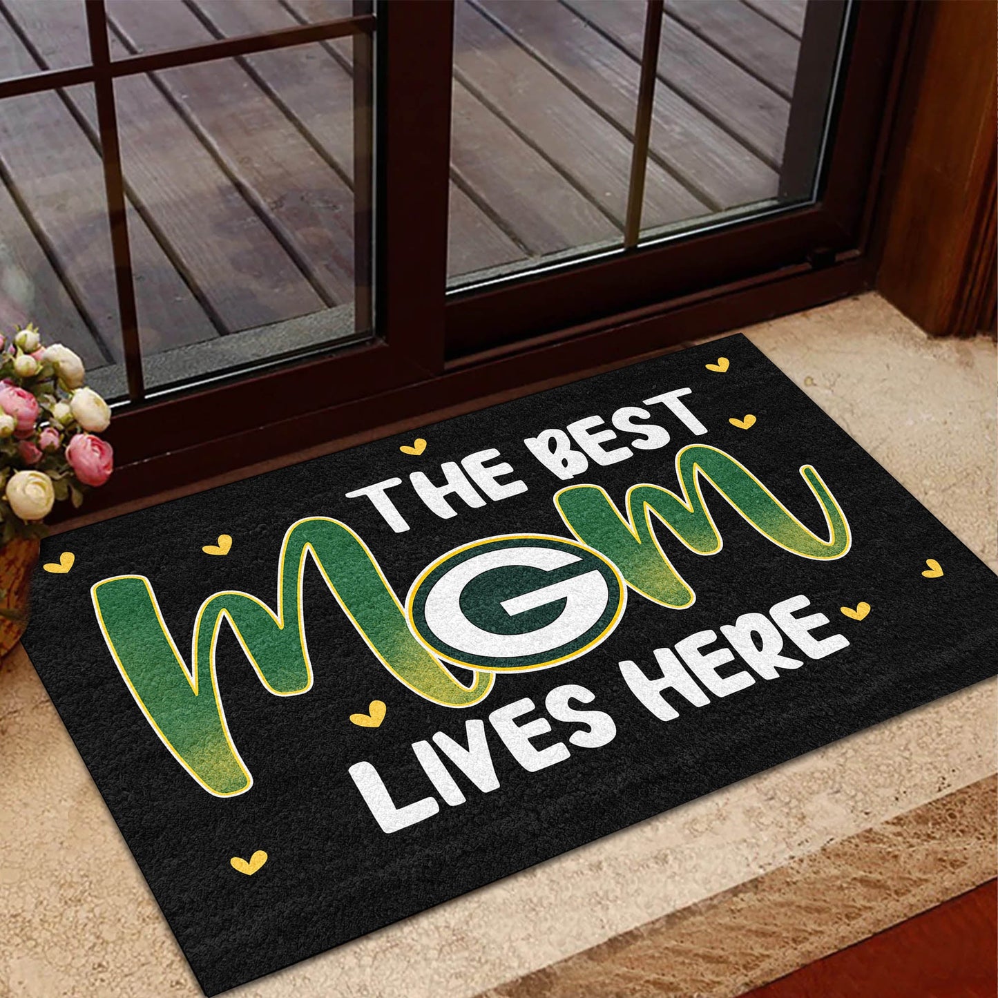 The Best Mom Lives Here- Customized Doormat - Anti Slip Indoor Doormat - GBP