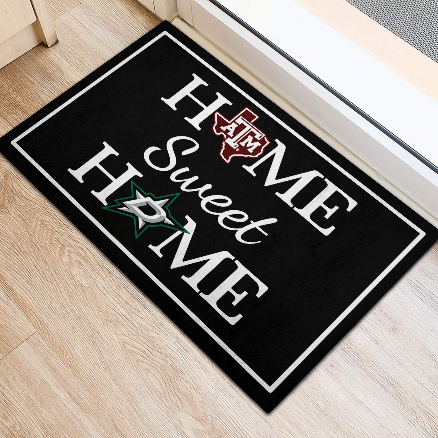 Home Sweet Home - Texas Baseball and Dallas Hockey - Anti Slip Indoor Doormat