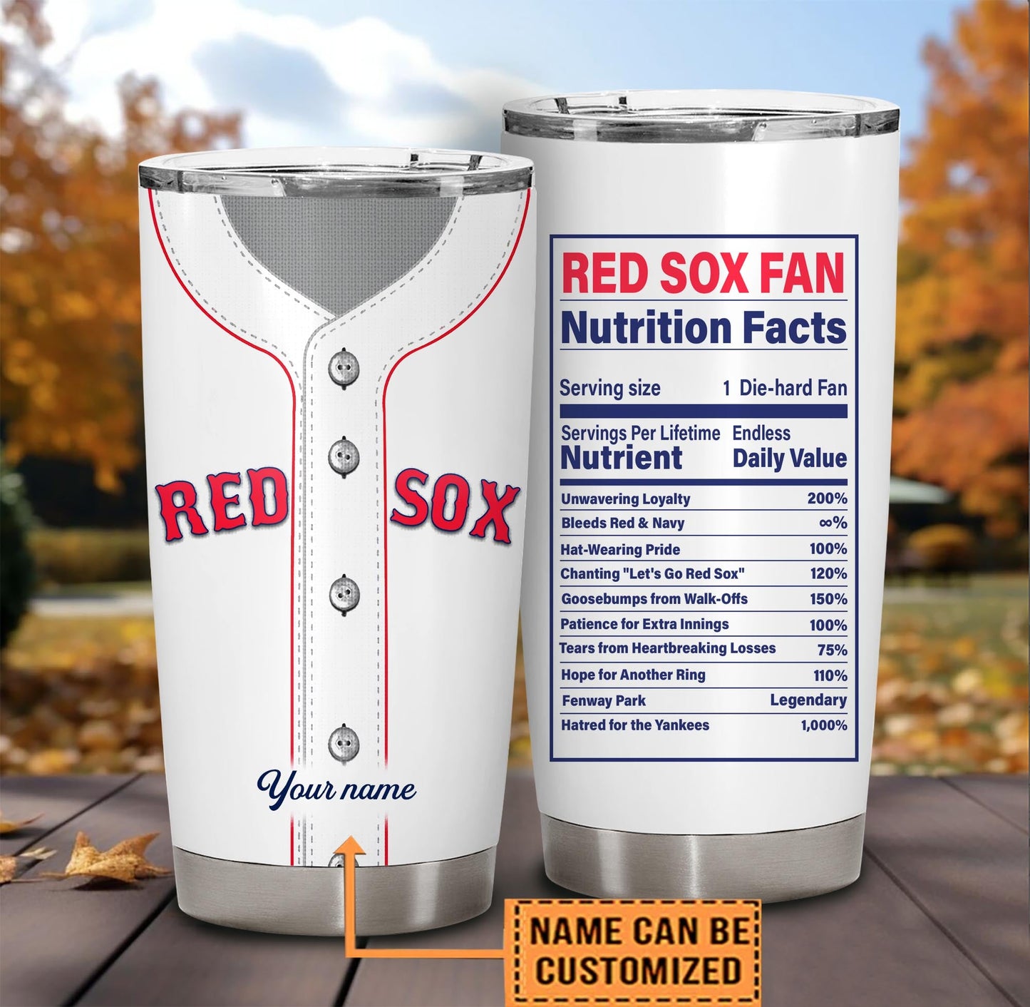 Nutrition Facts Stainless Steel Tumbler - BTRS