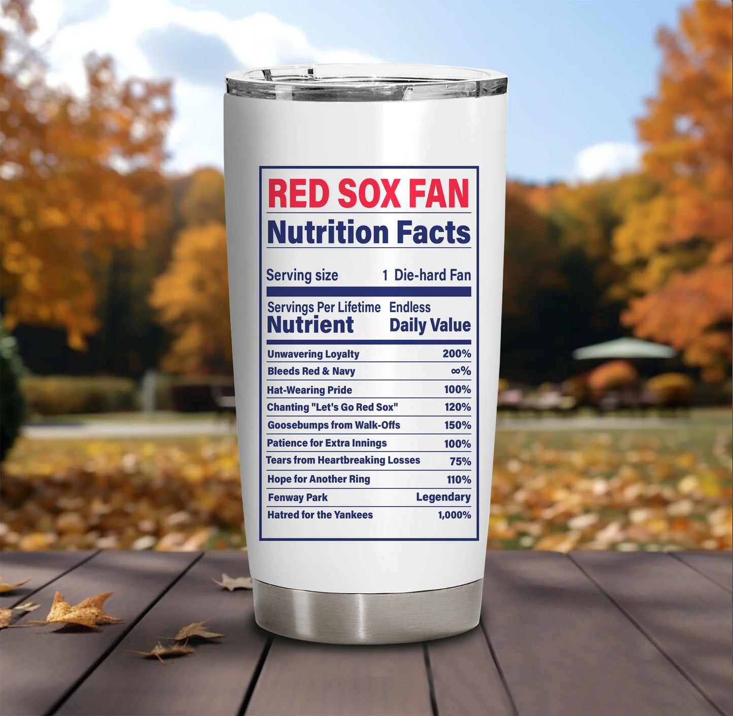 Nutrition Facts Stainless Steel Tumbler - BTRS