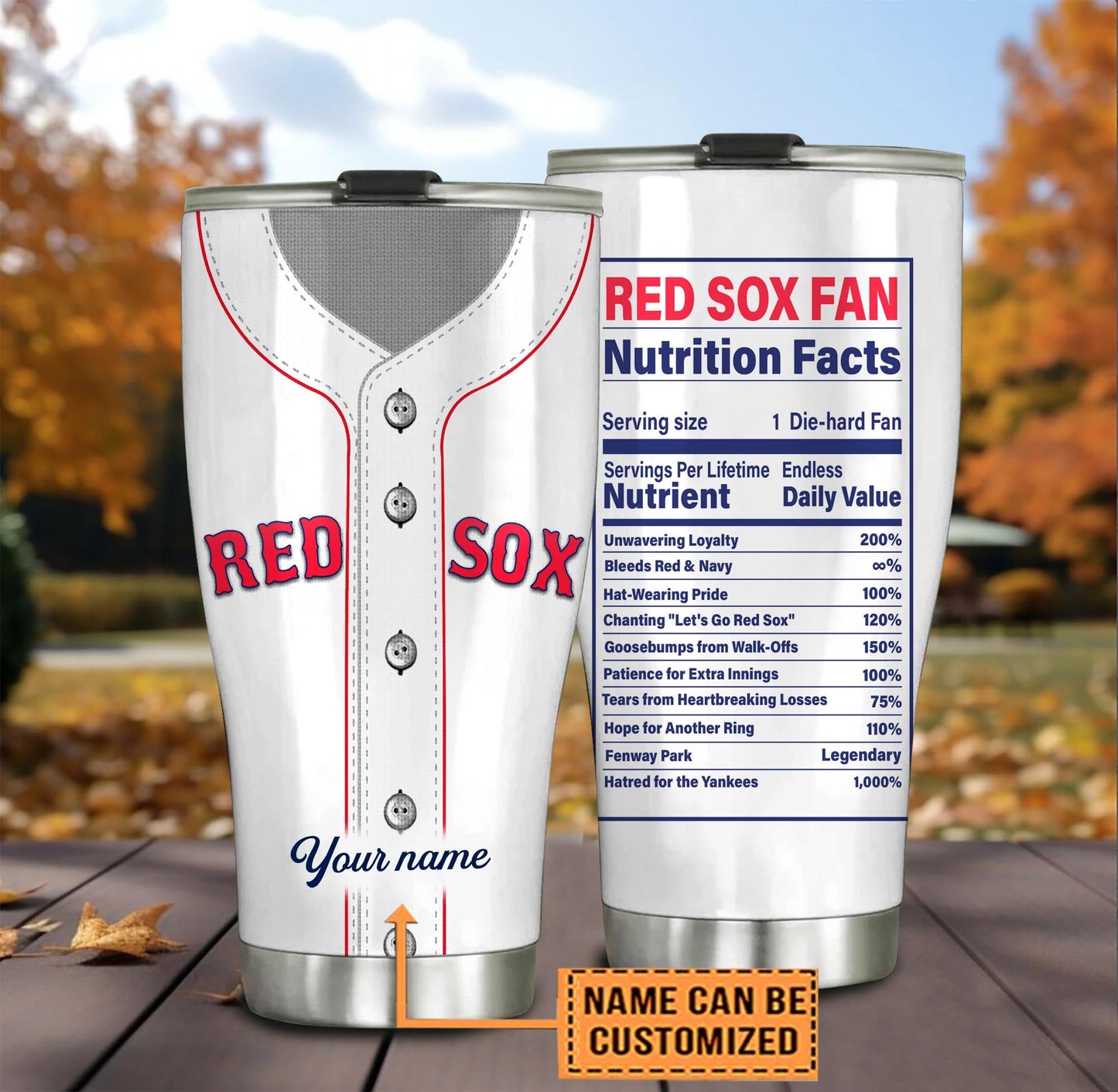 Nutrition Facts Stainless Steel Tumbler - BTRS