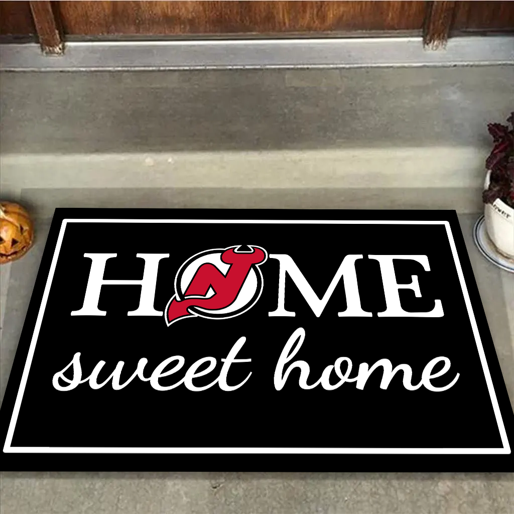 Home Sweet Home - New Jersey DV Hockey - Anti Slip Indoor Doormat