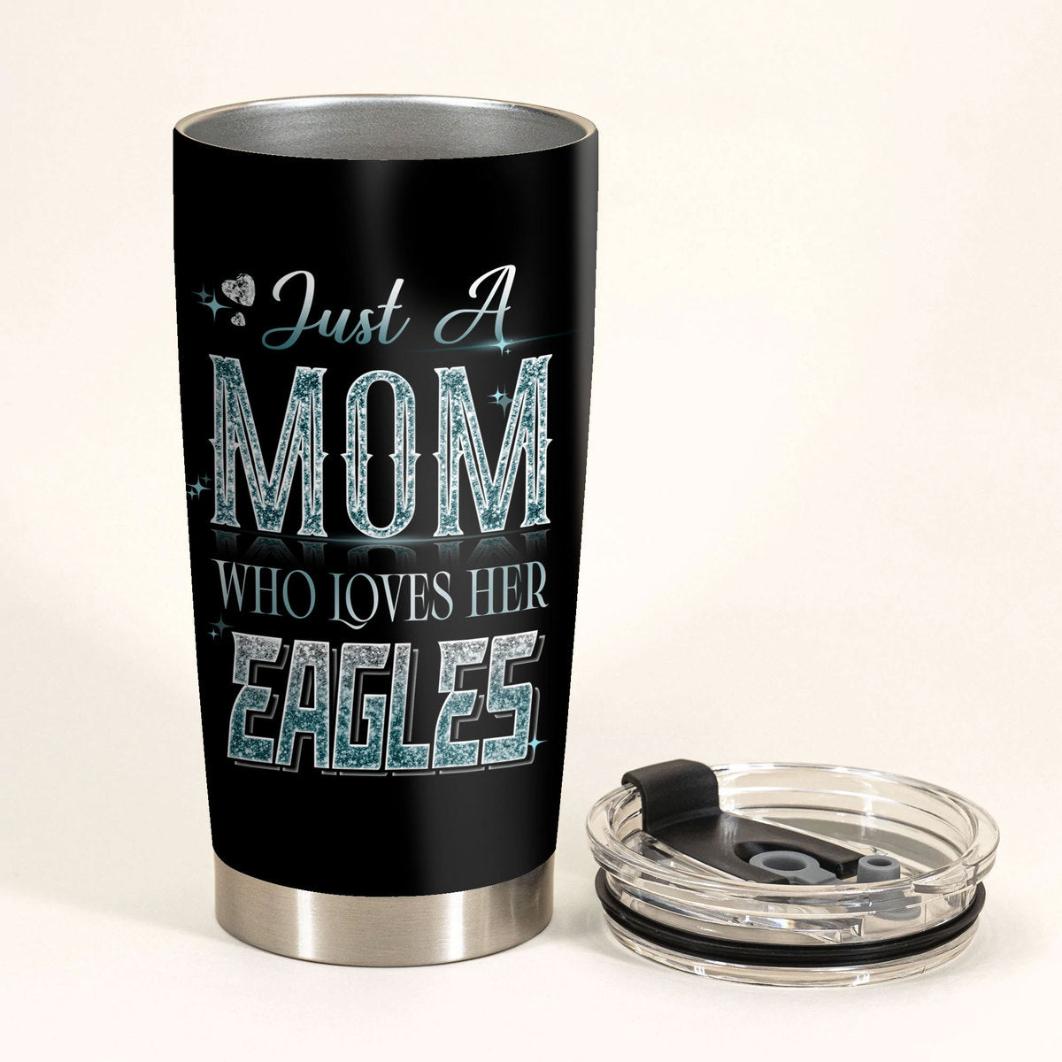 Just A Mom Who Loves Her Philadelphia Football Tumbler - Best Gift For Mother's Day (PLDPEG)