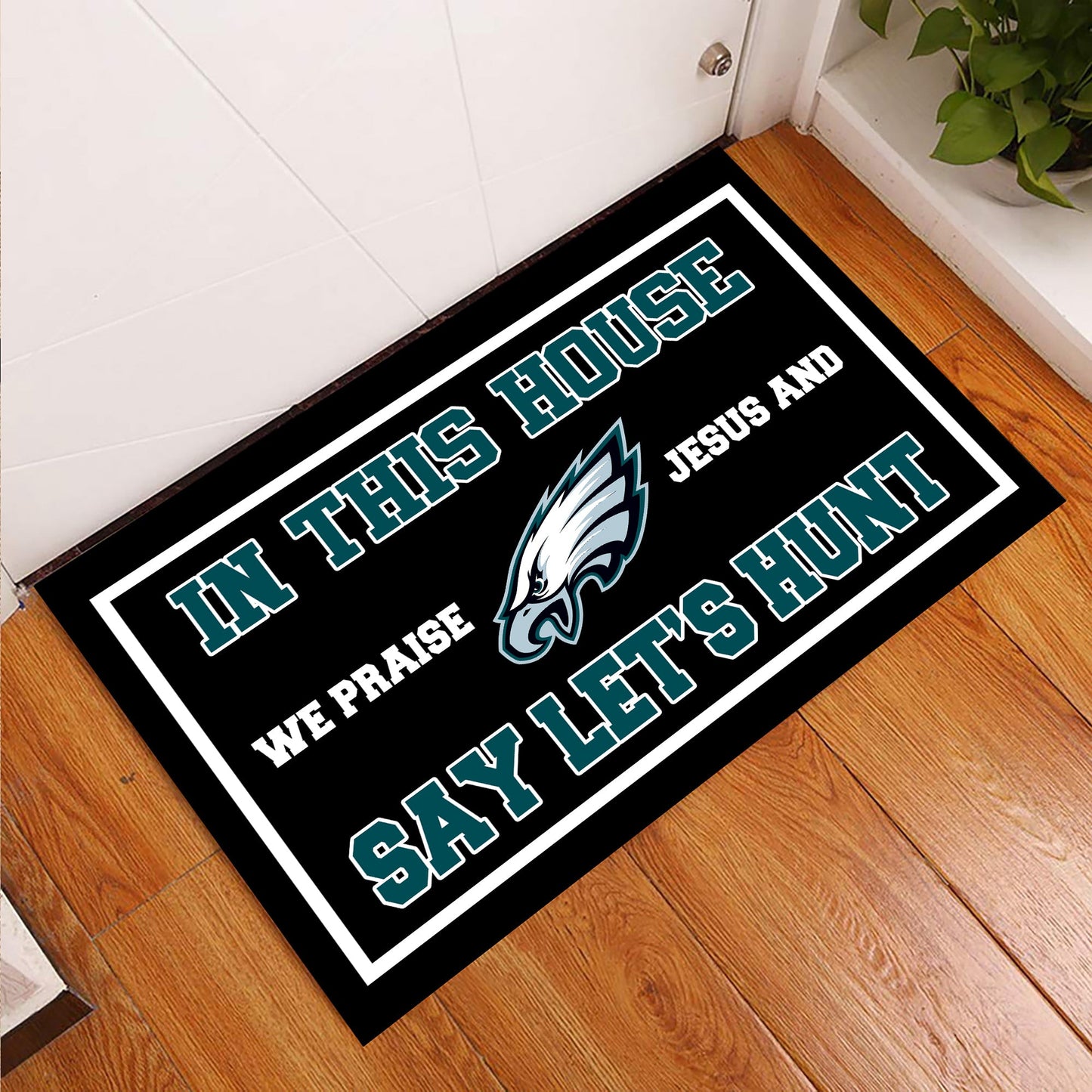 In This House We Praise Jesus Doormat - Anti Slip Indoor Doormat - PLDPAEG