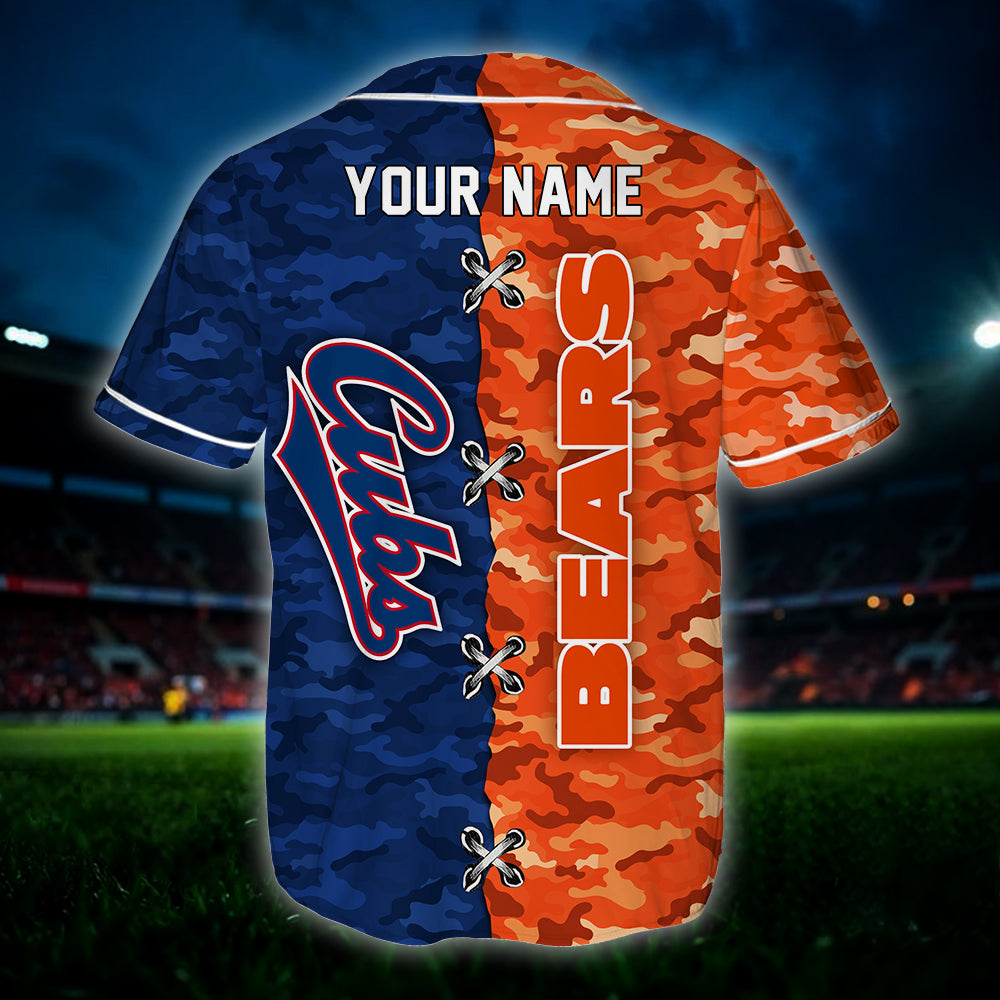 Chicago Camo Baseball Jersey - Customized Jersey - BC