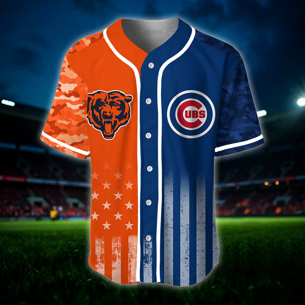 Chicago Camo Baseball Jersey - Customized Jersey - BC