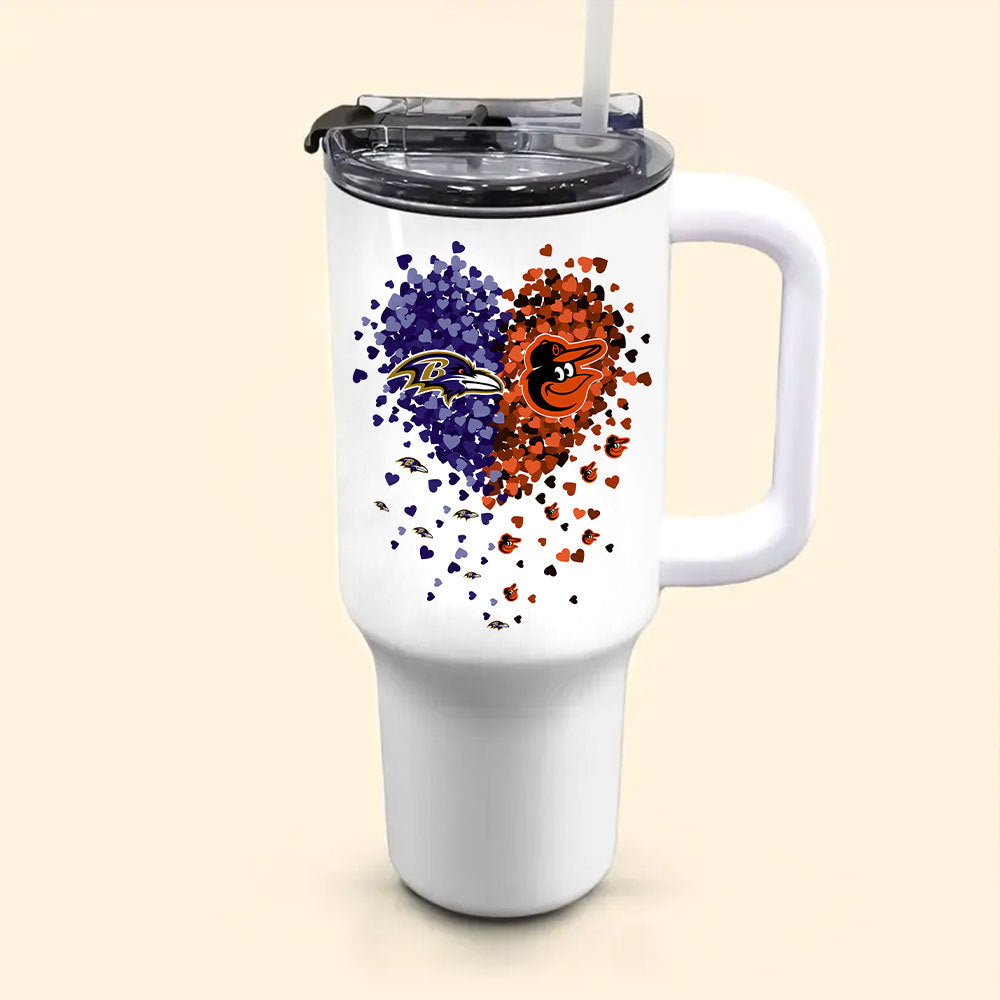 40oz Matte Tumbler with Handle - BTMRV, BTMORO
