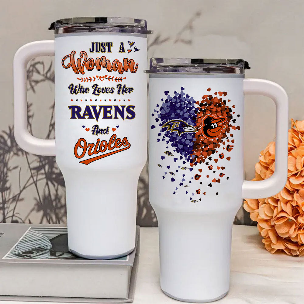 40oz Matte Tumbler with Handle - BTMRV, BTMORO