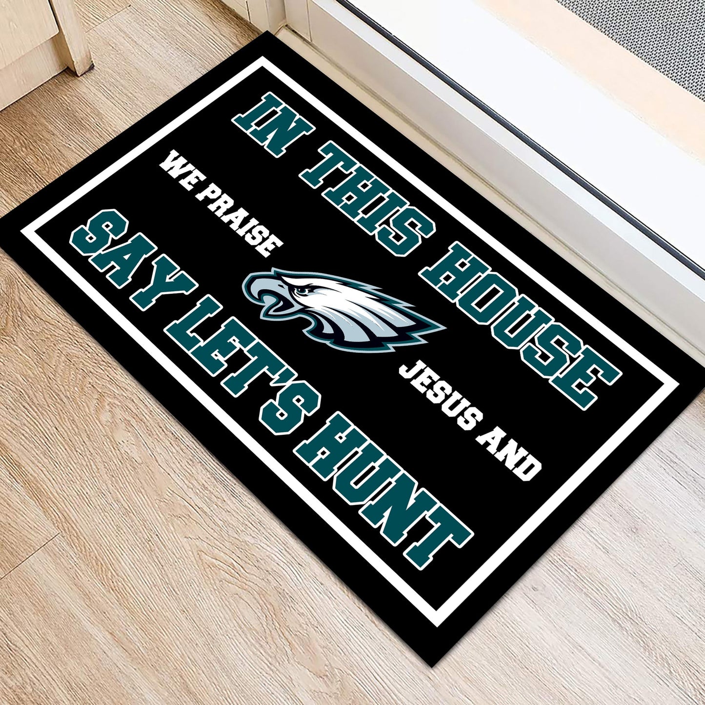 In This House We Praise Jesus Doormat - Anti Slip Indoor Doormat - PLDPAEG
