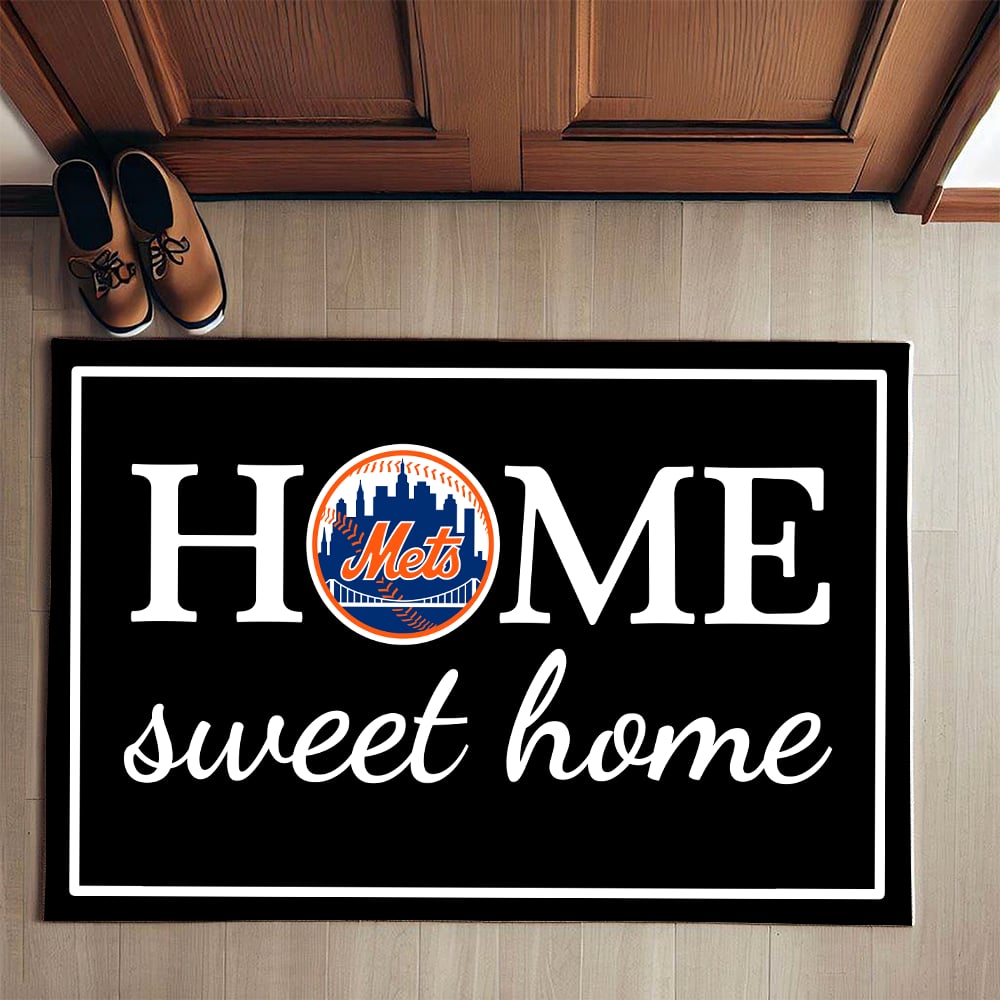 Home Sweet Home - New York M Baseball - Anti Slip Indoor Doormat