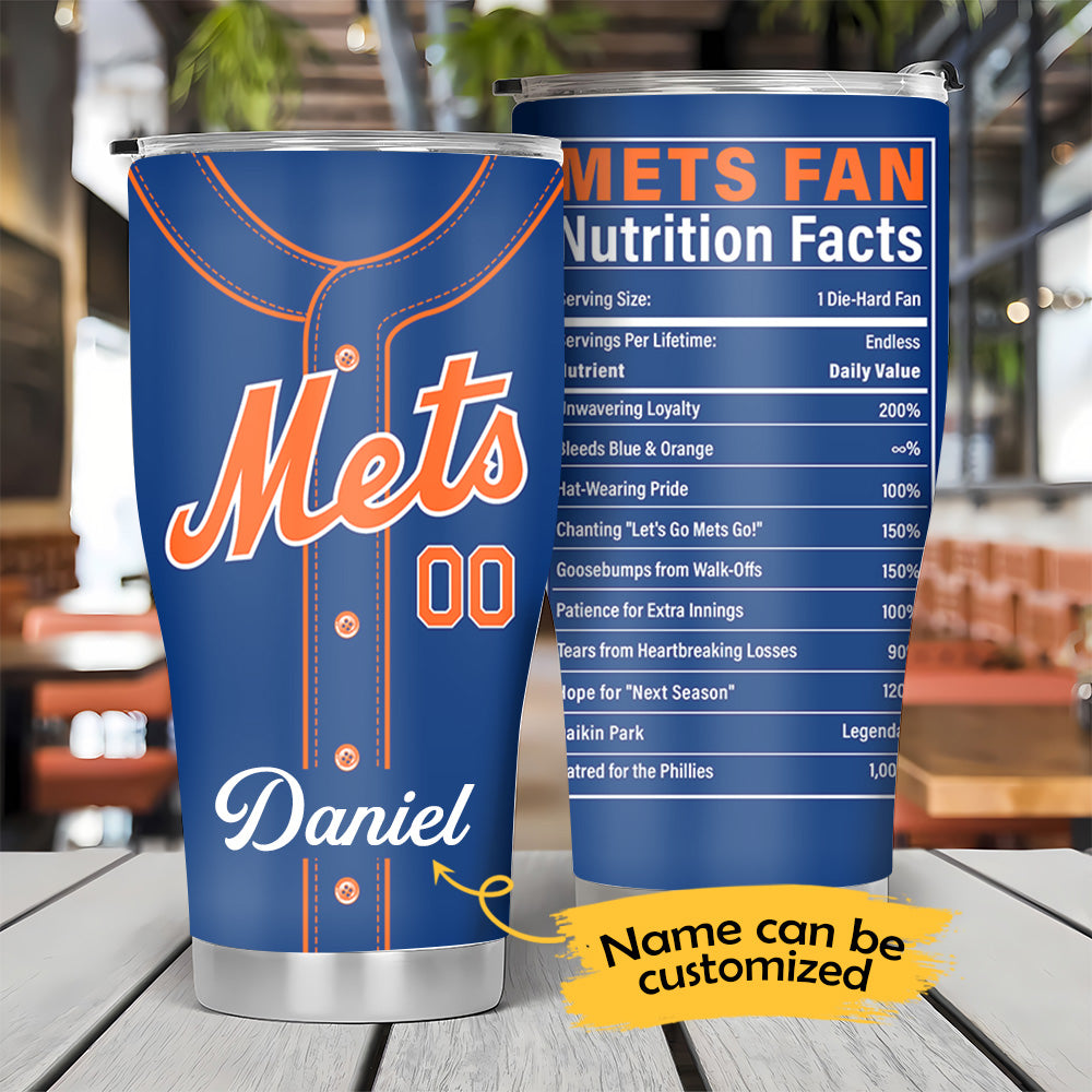 Nutrition Facts Stainless Steel Tumbler - NYM