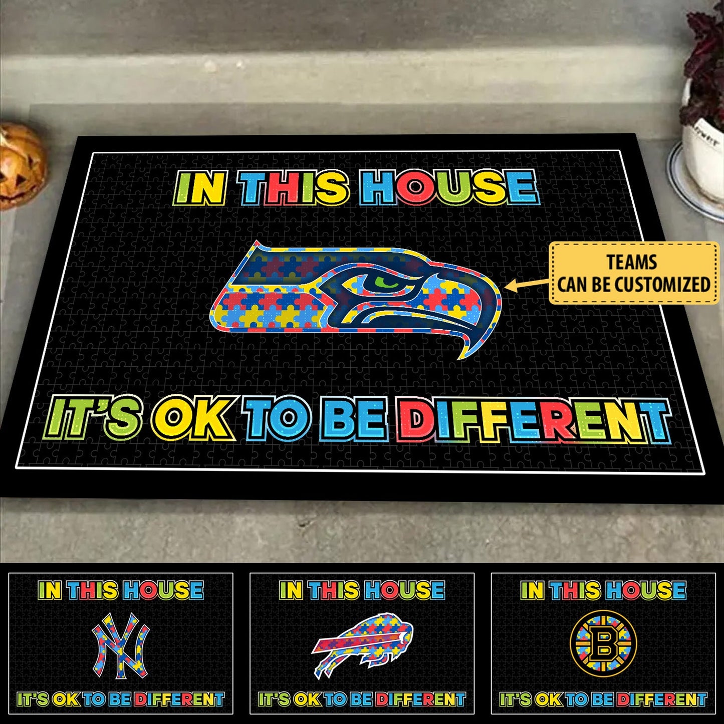 It's OK To Be Different - Customized Doormat - Anti Slip Indoor Doormat
