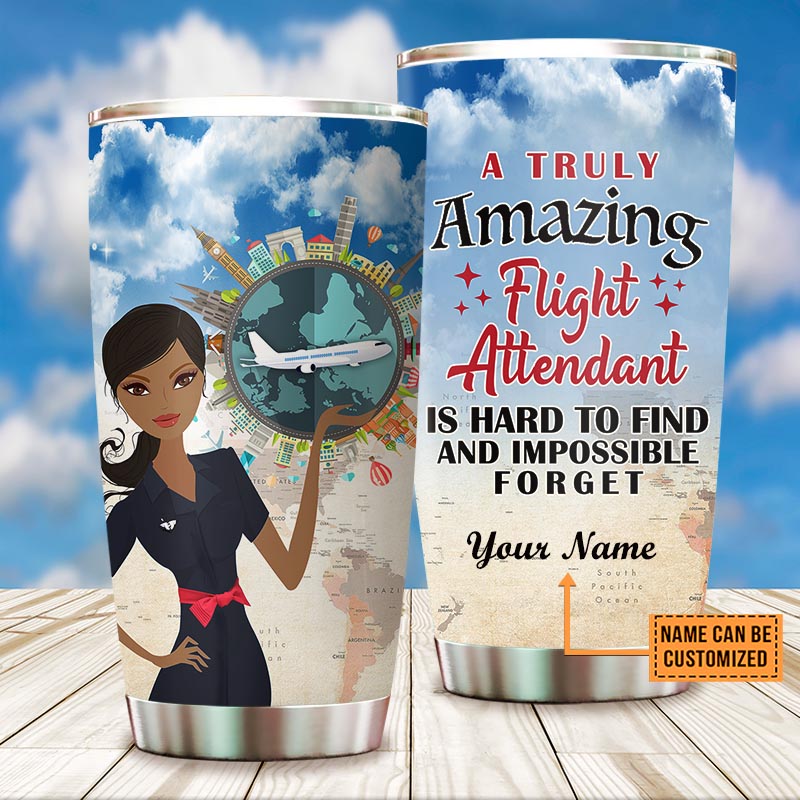 Personalized Flight Attendant Truly Amazing Tumbler