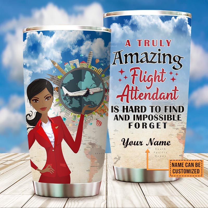 Personalized Flight Attendant Truly Amazing Tumbler