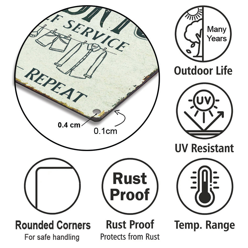 Personalized Laundry Metal Sign