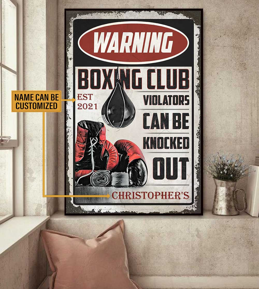 Personalized Boxing Club Violators Can Be Knocked Out Poster