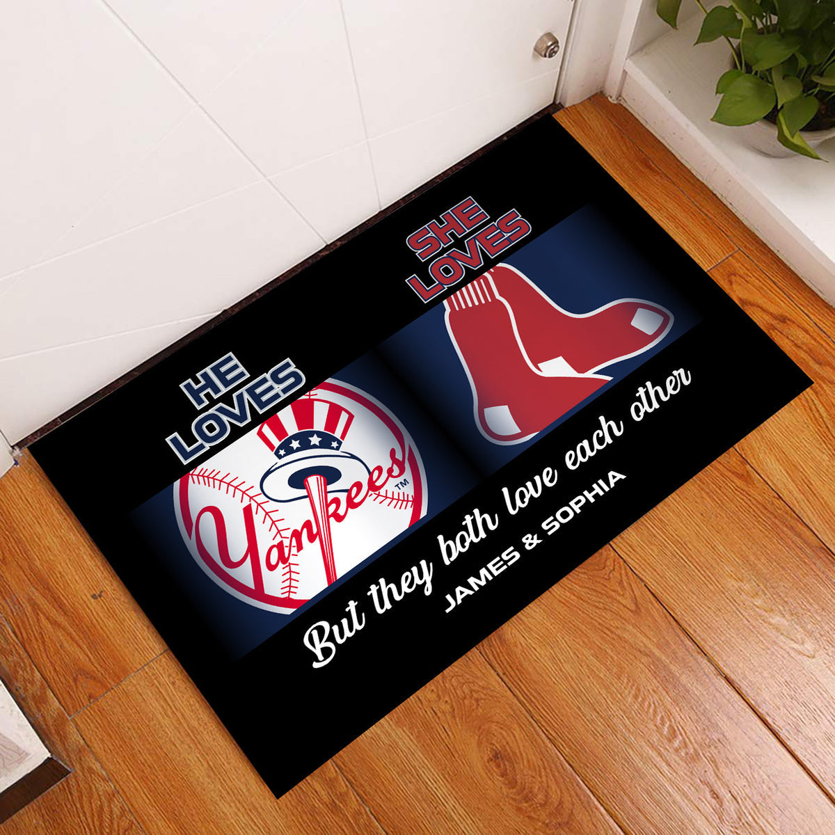He Loves, She Loves - Customized Doormat - Anti Slip Indoor Doormat (clt)