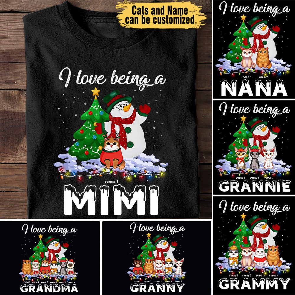 I Love Being A Grandma - Personalized Christmas Shirt